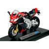 Generisch Welly Modello Moto Compatibile con 2009 Aprilia RSV 4 Factory Con Base 1:18 1/18 Metallo Modello Il Cast Nuovo in Scatola