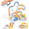Funsland Trenino Elettrico Bambini 3 Anni - 149 Pezzi Cube Track Trenino, Pista Multiforme 3D Magnetica Circuito Treno, Gioco STEM Educativo, Regalo Giocattolo Set Costruzioni