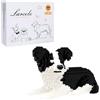 Larcele 918 Pezzi Set di Costruzioni Micro Mattoncini Giocattolo per Età superiore ai 12 Anni KLJM-02 (Border Collie 2)