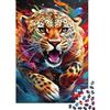 pSjDkMvHfRbLz Giaguaro in Corsa Puzzle 1000 Pezzi Carta Puzzle per Adulti Stile Artistico Colorato Puzzle per Famiglia Relax Arredo Casa Regalo Festa 38x26cm/1000pcs