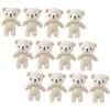 ERINGOGO Mini Orsetto Peluche 12 Pezzi Bianco, Pupazzo Bear Shaped