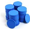 Smartdealspro Mini contatori per l'apprendimento in plastica opaca, gettoni per giochi di fiches da poker, con scatola portaoggetti, blu borsetta, 32 mm (100 pezzi)