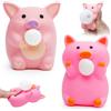 Henjunu 2 Pezzi Maialino Antistress Giocattoli, Maialino Squishy | Squishy Antistress Animali, Mochi Squeeze Toys per Bambini Adulti