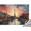 SBMASCJJZRCV Parigi Romantica 1000 Pezzi Puzzle per Adulti Carta Allenamento Mentale Torre Eiffel Decorazione Casa 52x38cm/1000pcs
