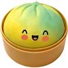 Generico Gigante Glitter Squishys Ravioli, Glitter Dumpling Squishys, Divertente Giocattolo Antistress Bao Bun Con Vaporiera, Morbida Pallina Antistress Ravioli Spremere Giocattoli