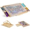 Tektalk Tavolo da puzzle con supporto regolabile integrato e copertura rimovibile, 3 angoli inclinabili in legno plateau portatile con 4 cassetti di smistamento, fino a 1500 pezzi