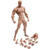 Sjfbebsy 1 Action Figure da oltre 12, corpo di action figure vuoto da 6 pollici con giunti ultra-articolati e ricchi accessori 1 PVC ecologico maschile muscoloso in scala da oltre 12, / scala