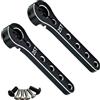 YijiaLink Servo corno in alluminio 25T da 56 mm, filettatura M2,5, 25 denti, prolunga per sterzo, braccio servo compatibile con aeroplani di balsa da 30-100 CC, elicotteri radiocomandati, auto (nero)