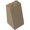 XYEIUGO 98560 Mattoncini Pendio 75° 2x2x3, 50 Pezzi GDS-1404-compatibile con Lego Mattoncini da Costruzione, Colore:Beige scuro 138