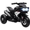 HOMCOM Moto Elettrica per Bambini 3-5 Anni 6V 3 Ruote, 86x42x52cm, Nero