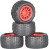 RcThjia 4 pneumatici Monster Truck 1/16 1/18 Scala 74mm Pre-incollati Schiuma Inserti Pneumatici per ARRMA Granito 1/18 Granito/Typhon, WLtoys A949, per High-Grip Ready-to-Run