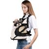 THKOFPET Zaino per cani, per cani e gatti di piccola taglia media, fino a 8,5 kg, traspirante e confortevole per animali domestici, borsa da viaggio portatile con Hiking Travel Outdoors, beige