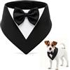 Nivofu Smoking per Cani con Papillon, Bandana Cane Elegante e Regolabile