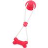 GMBYLBY Giocattolo da masticare per cani con osso strutturato con base a ventosa, design a corda per cani, gioco sul pavimento interno e interazione quotidiana Gioco coperto Ventosa per cani Giocattolo