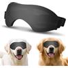 XFSRG Occhiali da Sole per Cani a Maschera Avvolgente Protettivi per Cani Protezione UV Occhiali da Sole Cane Antivento con Cinturino Regolabile (Nero)