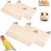 bangminda 4x Piattaforma in Legno per Uccelli Piccoli Animali Piattaforme per Gabbie | 19x10 cm Posatoi Rettangolari per Gabbia per Uccelli Criceti Pappagalli Gerbilli Trespolo in Legno per Calopsite Cincillà