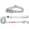 Fisura - Set di collare e guinzaglio per cani di piccola e media taglia con messaggio out of the office, set di collare e guinzaglio regolabile originale in nylon.