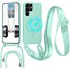 GoodcAcy Cover Magnetica Silicone per Samsung Galaxy S24 Ultra con Cordino,Green | custodia Compatibile con MagSafe,Custodia con Laccio Collana Tracolla Collo Sottile TPU Antiurto Protettiva Case con Corda