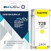 LCL 728 High Yield Giallo Cartucce d'inchiostro Compatibile per HP 728 | F9J65A 130ML sostituzione per DesignJet T730 36-in Printer DesignJet T830 24-in MFP DesignJet T830 36-in MFP (1-Pack)