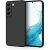 Mugust Custodia per Samsung Galaxy S22 Cover in Silicone Liquido Ultra Sottile con Rivestimento in Morbido Tessuto in Microfibra, Custodia Protettiva Compatibile con Samsung Galaxy S22 5G (Nero)