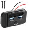 CERRXIAN 12 V/24 V presa RV, supporto da parete, 36 W, doppia ricarica rapida, QC3.0, porta USB-A, presa di ricarica da auto con interruttore a pulsante, caricatore rapido impermeabile, alimentatore