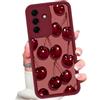 Choeeu ChoosEU Cover per Samsung Galaxy A37 5G, Rosso Ciliegia | TPU Silicone Custodia, Disegni Elegante Colorate Fiori Animali Motivo, Antigraffio Protezione Morbido Case Antiurto Copertura
