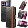 MOJIA Cover per Xiaomi 17T Pro, PU Custodia Antiurto Resistente ai Graffi, Custodia Flip Portafoglio per Telefono con Supporto e Slot per Schede. Nero