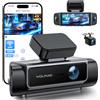 WOLFANG Dash Cam Auto, Dashcam 4 Canali 610° Telecamera Auto 4K Fronte 1080P Retro Interno Laterali, 5.8GHz Wi-Fi, IPS 3.39, Visione Notturna, Monitor di Parcheggio, Sensore G, WDR