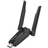 BrosTrend AXE5400 Tri-Band WiFi 6E Chiavetta WiFi USB Linux a Lunga Portata