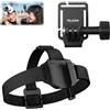 CLKE Supporto per fascia 2 in 1 con clip per cappuccio, per smartphone, compatibile con GoPro Casco Hero 11/10/9/8/7/6/5 Fusion Max Insta360 DJI OSMO per video, Vlog
