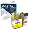 LCL LC421 LC421XL Giallo Alta capacità Cartuccia d'inchiostro (1-Pack) | Compatibile per Brother LC-421XL LC421XL LC421XLY LC421Y per DCP-J1050DW DCP-J1140DW MFC-J1010DW
