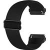 Ecogbd Cinturino di ricambio elastico compatibile con cinturino Fitbit Versa/cinturino Fitbit Versa Lite/cinturino Fitbit Versa 2, cinturini in nylon tessuto morbido per donna uomo (nero)