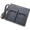 EMOVERY Caricabatterie USB doppio per JVC BN-VF808 BN-VF808U BN-VF814 BN-VF815 BN-VF815U BN-VF823 BN-VF823U BN-VF923 BN-VF908 AA-VF8 GR-D, GY-HM, GZ-HD, GZ-HM, GTelecamera serie Z-MG, GZ-MS