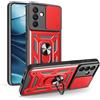 HONLEN Custodia Adatta per Samsung Galaxy A26 5G / Samsung Galaxy A26 (4G) (6.7 Inches), Cover per PC Armor Anello kickstand con Base Magnetica - Rosso