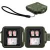 JJC Custodia portatile per schede di memoria per 4 schede SD e 8 micro SD, resistente all'acqua, antiurto, porta schede SD, SDHC, SDXC, sottile, con schiuma EVA, per fotografia all'aperto, viaggi