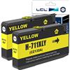LCL 711XL 711 XL Giallo Cartucce d'inchiostro Compatibile CZ132A (2-Pack)