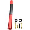 GERUI Antenna per auto, 12 cm, asta corta, 50 Ohm, AM FM, antenna universale per tettuccio (rosso)