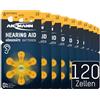 ANSMANN 120x Hörgerätebatterien PR48 orange - Typ 13 PR48