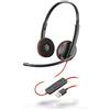 PLT Plantronics — Blackwire C3210, cuffie cablate USB-A — Cuffie biauricolari (stereo) con braccio per microfono — Connessione a PC/Mac tramite connessione — Compatibile con team, zoom e altro, schiuma