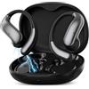 GYQX Swowspro3 - Auricolari wireless, auricolari aperti a conduzione ossea, cuffie da corsa, impermeabili, bassi profondi, per fitness e corsa, cuffie sportive, colore: nero