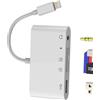 HOYULLI Adattatore Lightning A USB(5 In 1)Lettore Schede SD Jack Cuffie 3.5mm Per Apple IPhone 14 Cavo OTG 3.0 Per iPad Micro SD TF Card Reader Chiavetta Memoria Macchina Fotografica Digitale Adapter Esterna