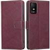 RankOne Cover per TCL 403 (6 Inches), Custodia Flip Pelle Portafoglio, Magnetica Libro Bumper Cover Case - Rosso