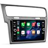 Generico VIBEX Autoradio 9 Pollici per VW GOLF 7/7.5 2013-2020 | Apple CarPlay e Android Auto | Monitor Touchscreen HD, Navigatore GPS WiFi Bluetooth | Plug & Play | (Grigio)