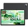 MENTUME Tablet 10 Pollici, Tablet Android 15, Unisoc T30 Quad-Core, 18 GB RAM + 128 GB ROM + 1 TB TF, Display HD IPS 1280x800, Fotocamera Doppia 5MP + 8MP, 6000 mAh, WiFi 6, BT 5.0, Widevine L1, GPS (X90)