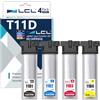 LCL T11D Cartucce d'inchiostro Compatibile con Epson T11D1 T11D2 T11D3 T11D4 Compatibile per Epson Workforce Pro WF-C5390DW WF-C5890DWF WF-C5390DN WF-C5390DW BAM WF-C5390DW BAM(KCMY，4-Pack)