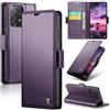 Idhiem Flip Libro Wallet Cover per Samsung Galaxy A52s 5G/A52 5G&4G, Viola | Pelle PU Premium, Custodia Portafoglio Flip Libro, Blocco RFID, Slot per Carte, Antiurto Wallet Cover, Funzione Supporto
