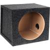 Atrend Bbox - Box subwoofer singolo sigillato da 25,4 cm, box subwoofer per auto, migliora la qualità audio, il suono e i bassi, terminali a molla rossi e neri, carbone