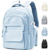 hapfoxx Zaino Scuola Media Ragazze Zaini Scuola Superiore Ragazza Ragazzo Zainetto Università Zaini Scolastici Zaino College Casual Daypacks Impermeabile Laptop Backpack School Bag for Girls,Blu