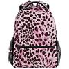 BEUSS Leopardato Rosa Zaino per Bambini Studente Scolastico Zaino da Bookbag Borsa Del Libro per Viaggio Teenager Ragazze Ragazzi Capretto