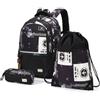 Amythe Set Zaini Ragazzo Scuola Medie - 11-17 Anni, Rientro a scuola | Set di 3: zaino scuola + zainetto a corda + astuccio. Leggero (650g). Impermeabile. Compatibile con trolley. Per PC 15,6